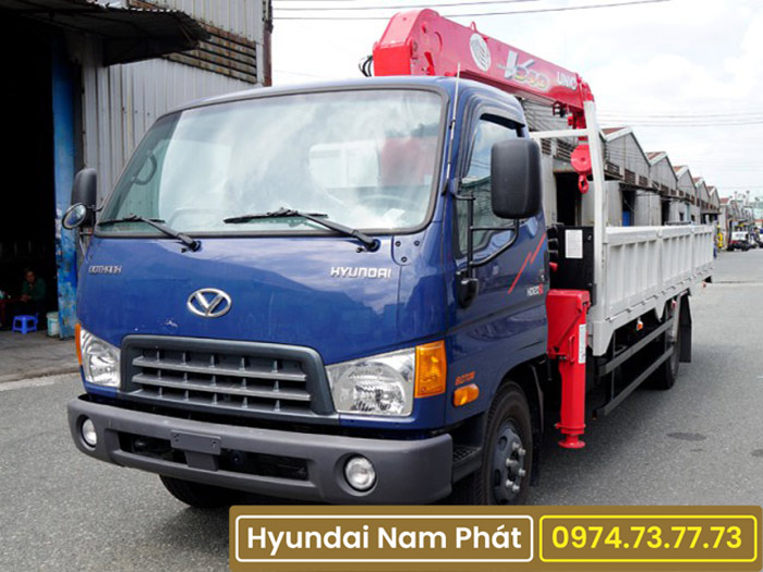 Xe Nâng Tải Hyundai Đô Thành HD120S Gắn Cẩu 3 Tấn Unic URV343